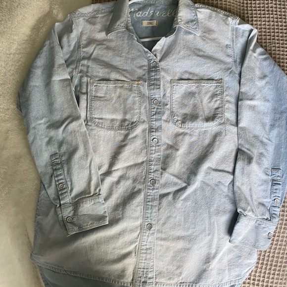 Madewell Ex-Boyfriend Chambray Button Up - Picture 3 of 5
